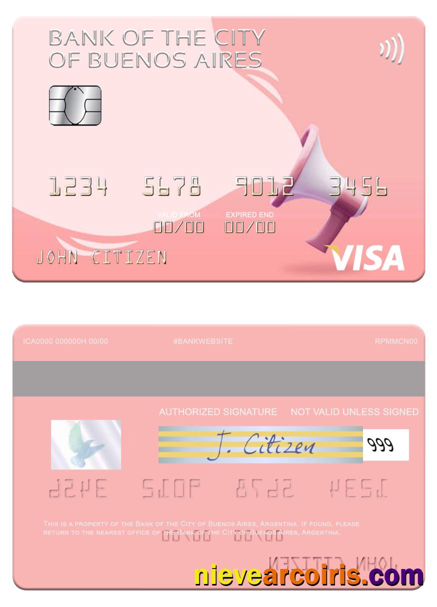 Argentina Bank of the City of Buenos Aires visa card